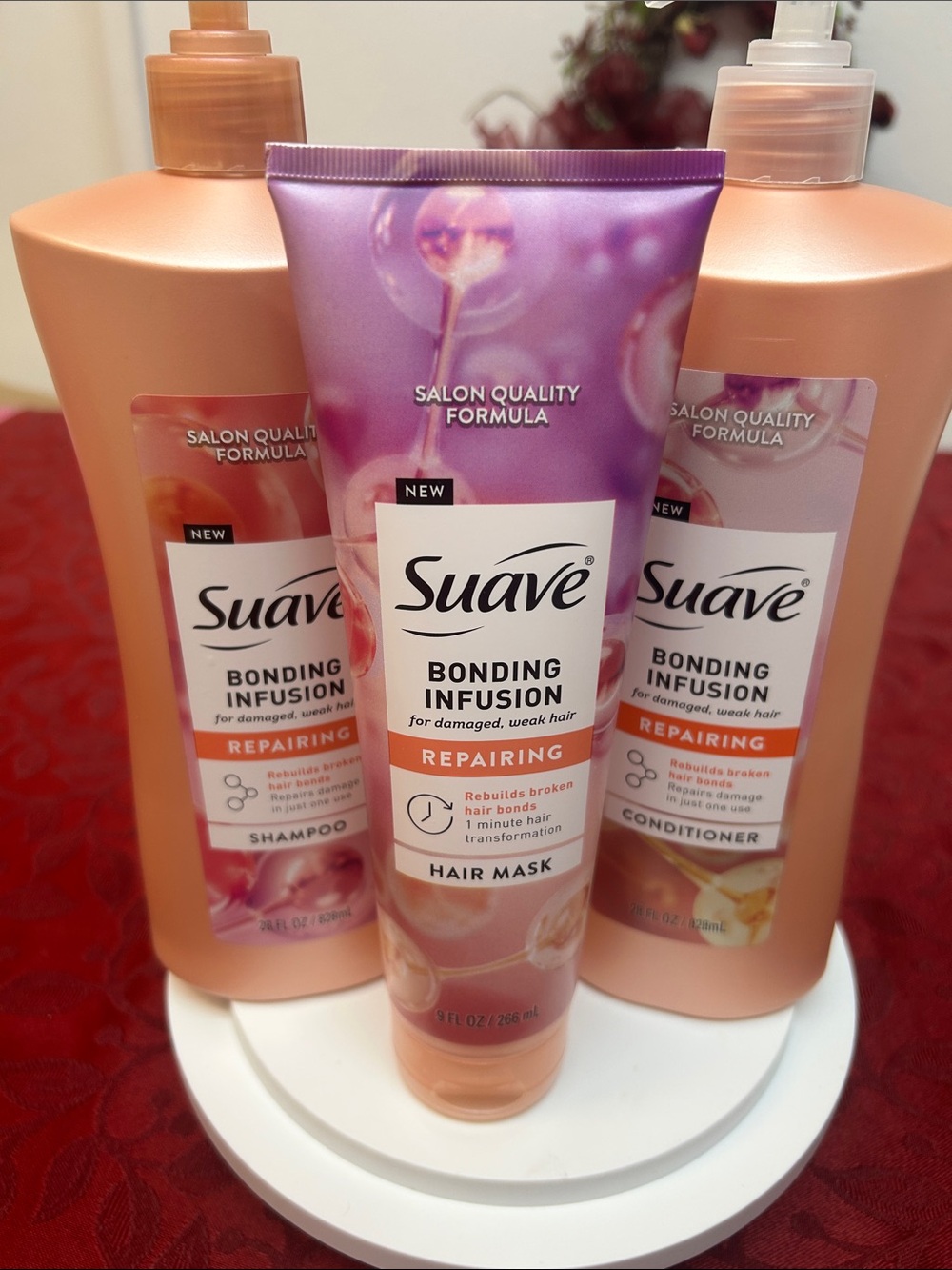 Suave Bonding Infusion Repairing Hair Mask - Pink/Purple